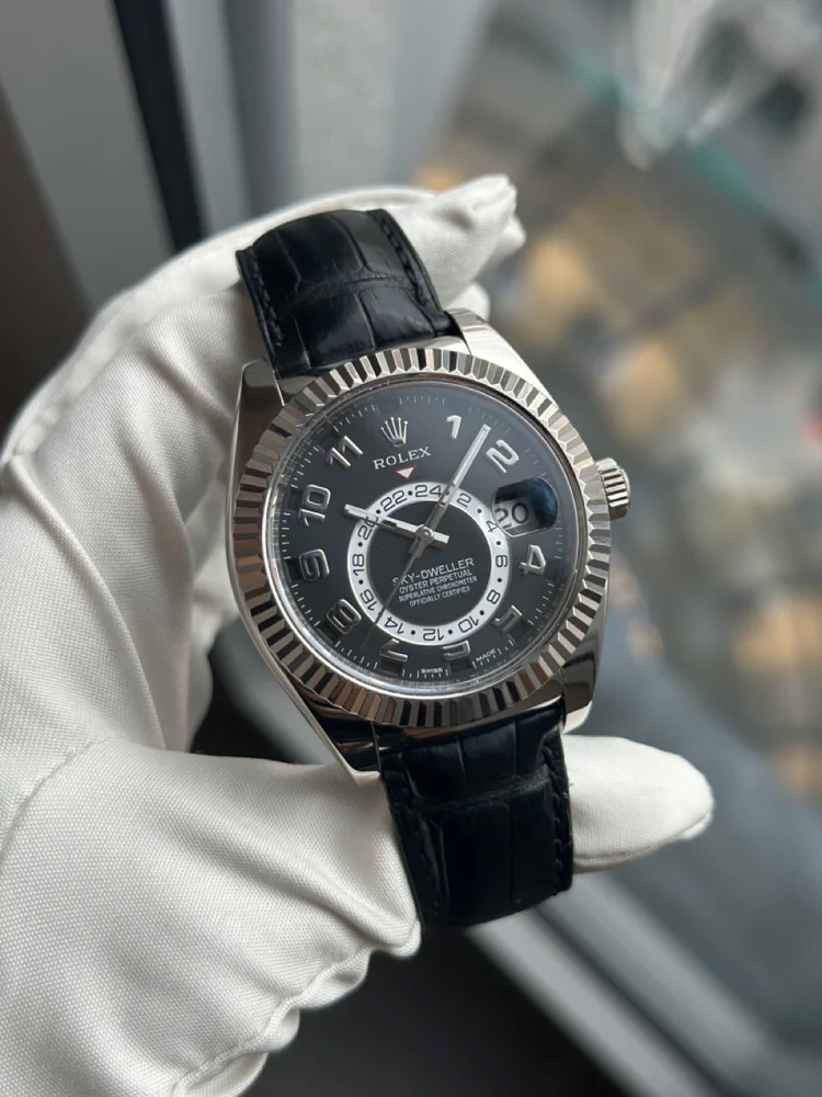 Rolex Sky-Dweller + alligator strap